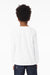 Bella + Canvas BC3511Y Youth Long Sleeve Crewneck T-Shirt White Model Back