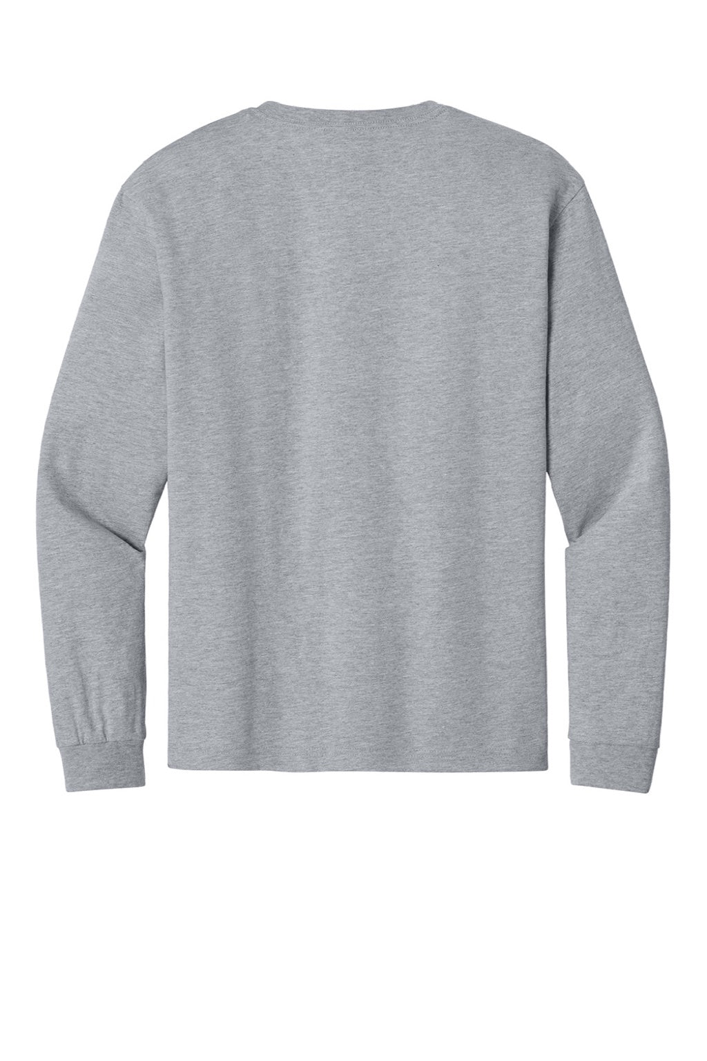 Bella + Canvas BC3511 Mens Long Sleeve Crewneck T-Shirt Heather Grey Flat Back