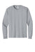 Bella + Canvas BC3511 Mens Long Sleeve Crewneck T-Shirt Heather Grey Flat Front