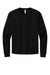 Bella + Canvas BC3511 Mens Long Sleeve Crewneck T-Shirt Black Flat Front