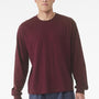 Bella + Canvas Mens Long Sleeve Crewneck T-Shirt - Maroon - COMING SOON
