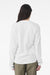 Bella + Canvas BC3511 Mens Long Sleeve Crewneck T-Shirt White Model Back