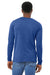 Bella + Canvas BC3513/3513 Mens Jersey Long Sleeve Crewneck T-Shirt Blue Model Back