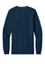 Bella + Canvas BC3513/3513 Mens Jersey Long Sleeve Crewneck T-Shirt Solid Navy Blue Flat Back