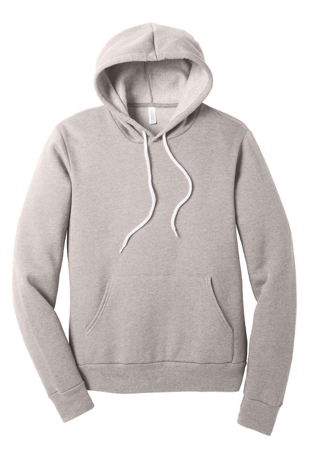 Bella + Canvas BC3719/3719 Mens Sponge Fleece Hooded Sweatshirt Hoodie w/ Pouch Pocket Heather Dust Flat Front