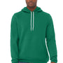 Bella + Canvas Mens Sponge Fleece Hooded Sweatshirt Hoodie w/ Pouch Pocket - Kelly Green