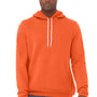 Bella + Canvas Mens Sponge Fleece Hooded Sweatshirt Hoodie w/ Pouch Pocket - Orange