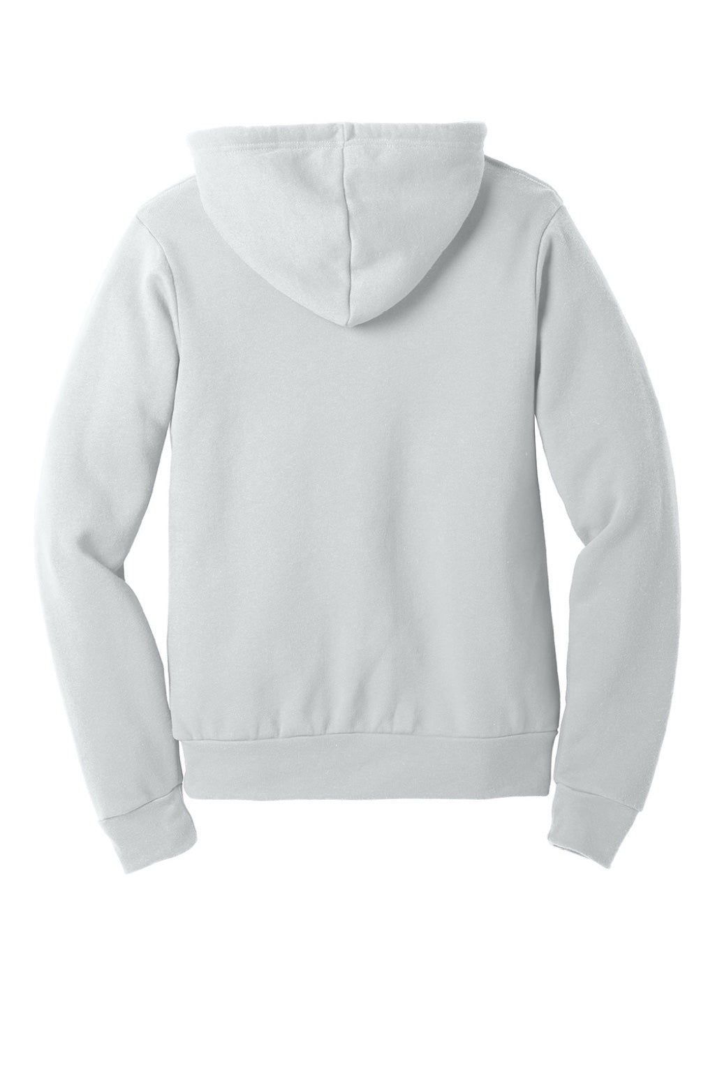 Bella + Canvas BC3719/3719 Mens Sponge Fleece Hooded Sweatshirt Hoodie w/ Pouch Pocket Silver Grey Flat Back