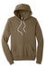 Bella + Canvas BC3719/3719 Mens Sponge Fleece Hooded Sweatshirt Hoodie w/ Pouch Pocket Vintage Brown Flat Front