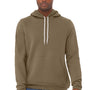 Bella + Canvas Mens Sponge Fleece Hooded Sweatshirt Hoodie w/ Pouch Pocket - Vintage Brown