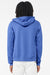 Bella + Canvas BC3739/3739 Mens Fleece Full Zip Hooded Sweatshirt Hoodie w/ Pockets Heather Columbia Blue Model Back