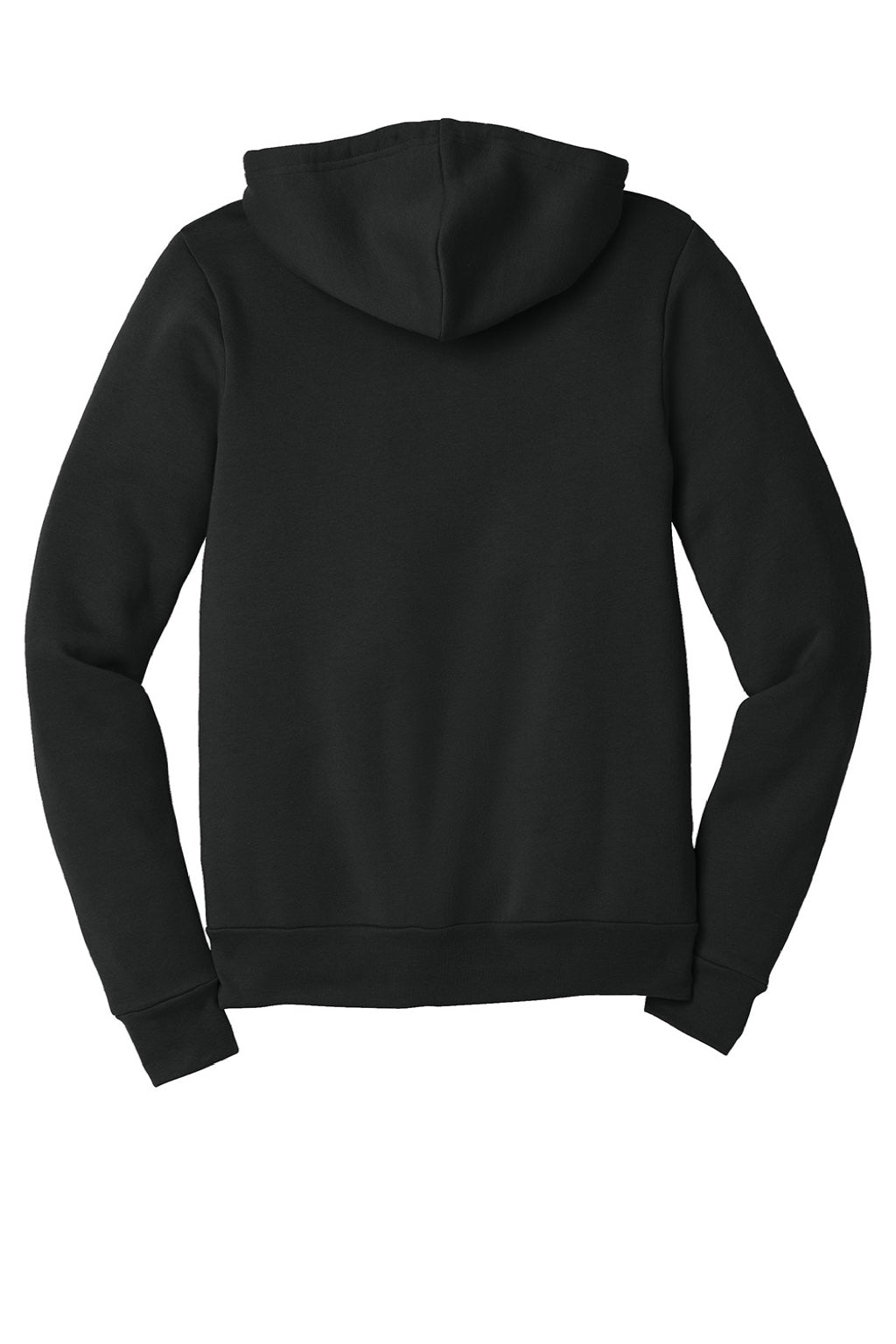 Bella + Canvas BC3739/3739 Mens Fleece Full Zip Hooded Sweatshirt Hoodie w/ Pockets Vintage Black Flat Back