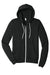 Bella + Canvas BC3739/3739 Mens Fleece Full Zip Hooded Sweatshirt Hoodie w/ Pockets Vintage Black Flat Front