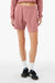 Bella + Canvas BC3787 Womens Cutoff Sweatshorts w/ Pockets Mauve Model Front