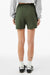Bella + Canvas BC3787 Womens Cutoff Sweatshorts w/ Pockets Military Green Model Back