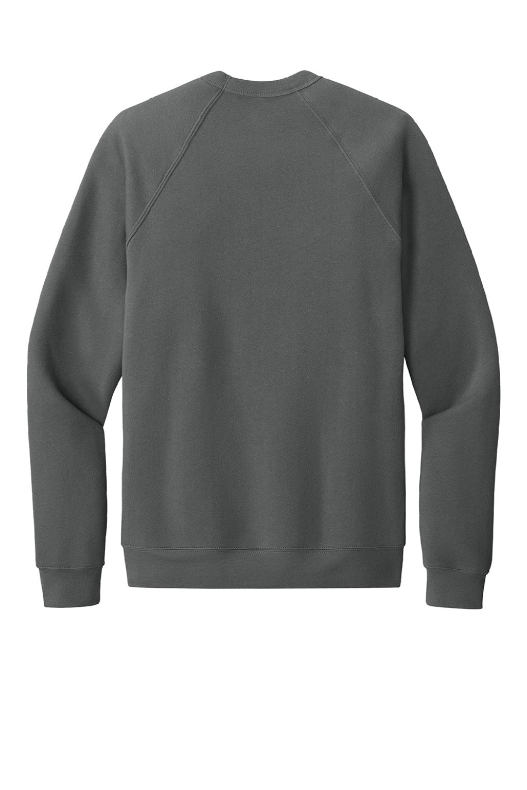 Bella + Canvas BC3901/3901 Mens Sponge Fleece Crewneck Sweatshirt Asphalt Grey Flat Back