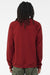 Bella + Canvas BC3901/3901 Mens Sponge Fleece Crewneck Sweatshirt Cardinal Red Model Back