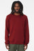 Bella + Canvas BC3901/3901 Mens Sponge Fleece Crewneck Sweatshirt Cardinal Red Model Front