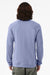 Bella + Canvas BC3901/3901 Mens Sponge Fleece Crewneck Sweatshirt Lavender Blue Model Back