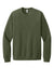 Bella + Canvas BC3901/3901 Mens Sponge Fleece Crewneck Sweatshirt Military Green Flat Front