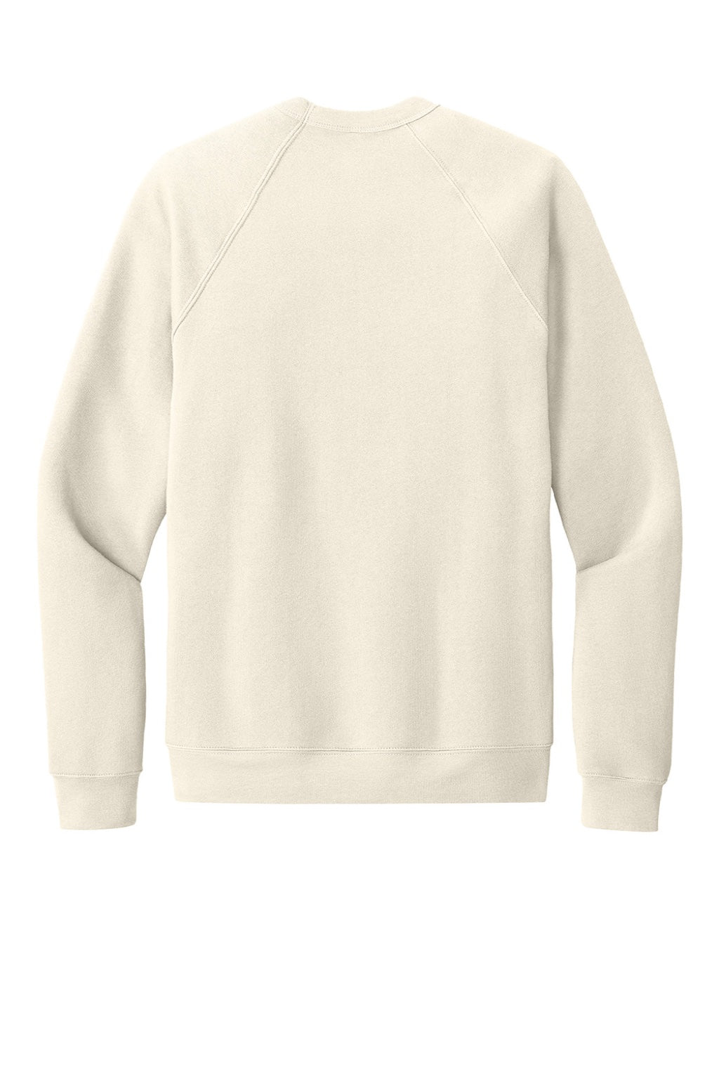 Bella + Canvas BC3901/3901 Mens Sponge Fleece Crewneck Sweatshirt Natural Flat Back