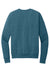 Bella + Canvas BC3945/3945 Mens Fleece Crewneck Sweatshirt Heather Deep Teal Blue Flat Back