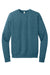 Bella + Canvas BC3945/3945 Mens Fleece Crewneck Sweatshirt Heather Deep Teal Blue Flat Front