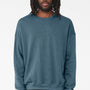 Bella + Canvas Mens Fleece Crewneck Sweatshirt - Heather Deep Teal Blue