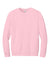 Bella + Canvas BC3945/3945 Mens Fleece Crewneck Sweatshirt Pink Flat Front