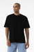 Bella + Canvas BC4610 Mens Short Sleeve Crewneck T-Shirt Black Model Front