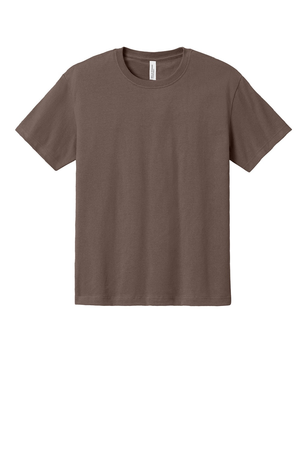 Bella + Canvas BC4610 Mens Short Sleeve Crewneck T-Shirt Cocoa Brown Flat Front