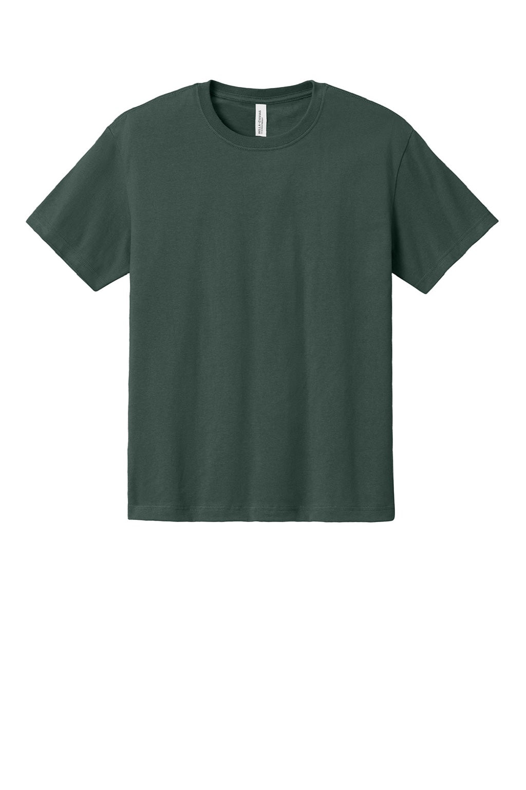Bella + Canvas BC4610 Mens Short Sleeve Crewneck T-Shirt Huntre Green Flat Front