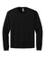 Bella + Canvas BC4651 Mens Long Sleeve Crewneck T-Shirt Black Flat Front