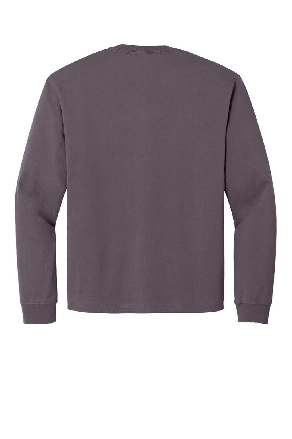 Bella + Canvas BC4651 Mens Long Sleeve Crewneck T-Shirt Storm Purple Flat Back