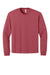Bella + Canvas BC4651 Mens Long Sleeve Crewneck T-Shirt Vintage Red Flat Front