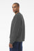 Bella + Canvas BC4711 Mens Crewneck Sweatshirt Asphalt Grey Model Back