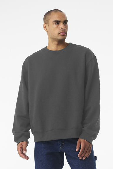 Bella + Canvas BC4711 Mens Crewneck Sweatshirt Asphalt Grey Model Front