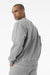 Bella + Canvas BC4711 Mens Crewneck Sweatshirt Heather Grey Model Back