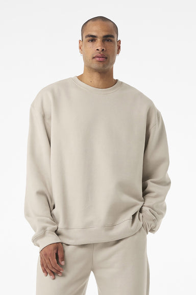 Bella + Canvas BC4711 Mens Crewneck Sweatshirt Dust Model Front