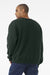 Bella + Canvas BC4711 Mens Crewneck Sweatshirt Forest Green Model Back