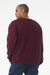 Bella + Canvas BC4711 Mens Crewneck Sweatshirt Maroon Model Back