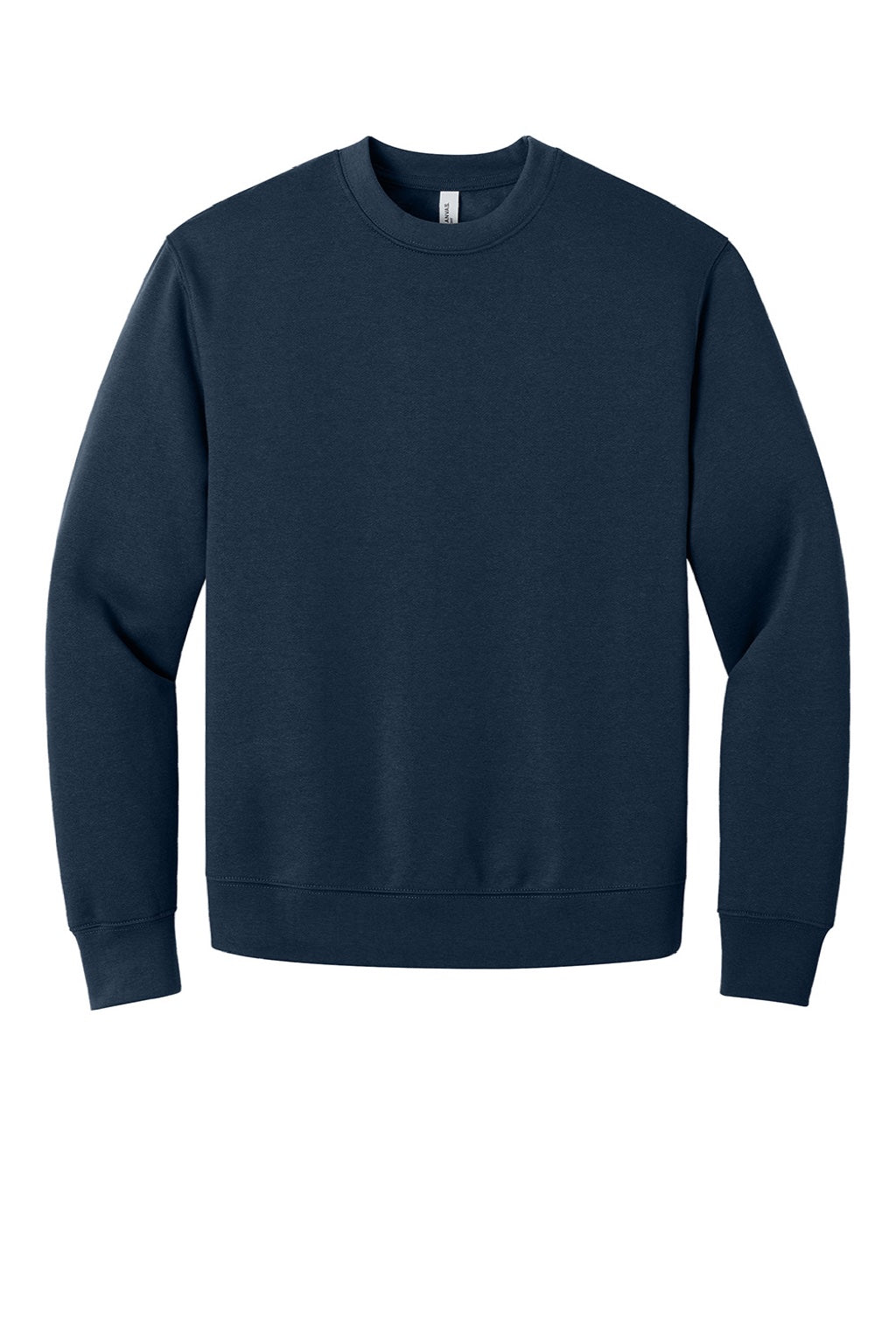 Bella + Canvas BC4711 Mens Crewneck Sweatshirt Navy Blue Flat Front