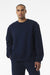 Bella + Canvas BC4711 Mens Crewneck Sweatshirt Navy Blue Model Front