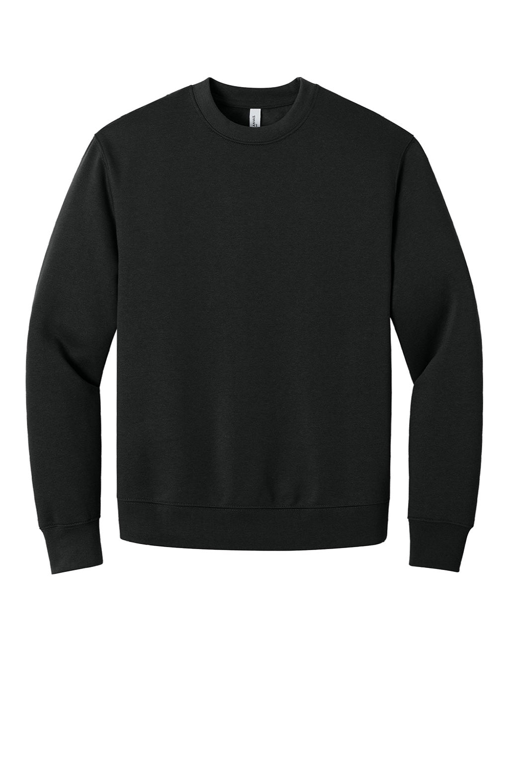 Bella + Canvas BC4711 Mens Crewneck Sweatshirt Vintage Black Flat Front