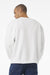 Bella + Canvas BC4711 Mens Crewneck Sweatshirt White Model Back