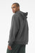 Bella + Canvas BC4719 Mens Hooded Sweathshirt w/ Pouch Pocket Asphalt Grey Model Back