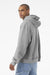 Bella + Canvas BC4719 Mens Hooded Sweathshirt w/ Pouch Pocket Heather Grey Model Back