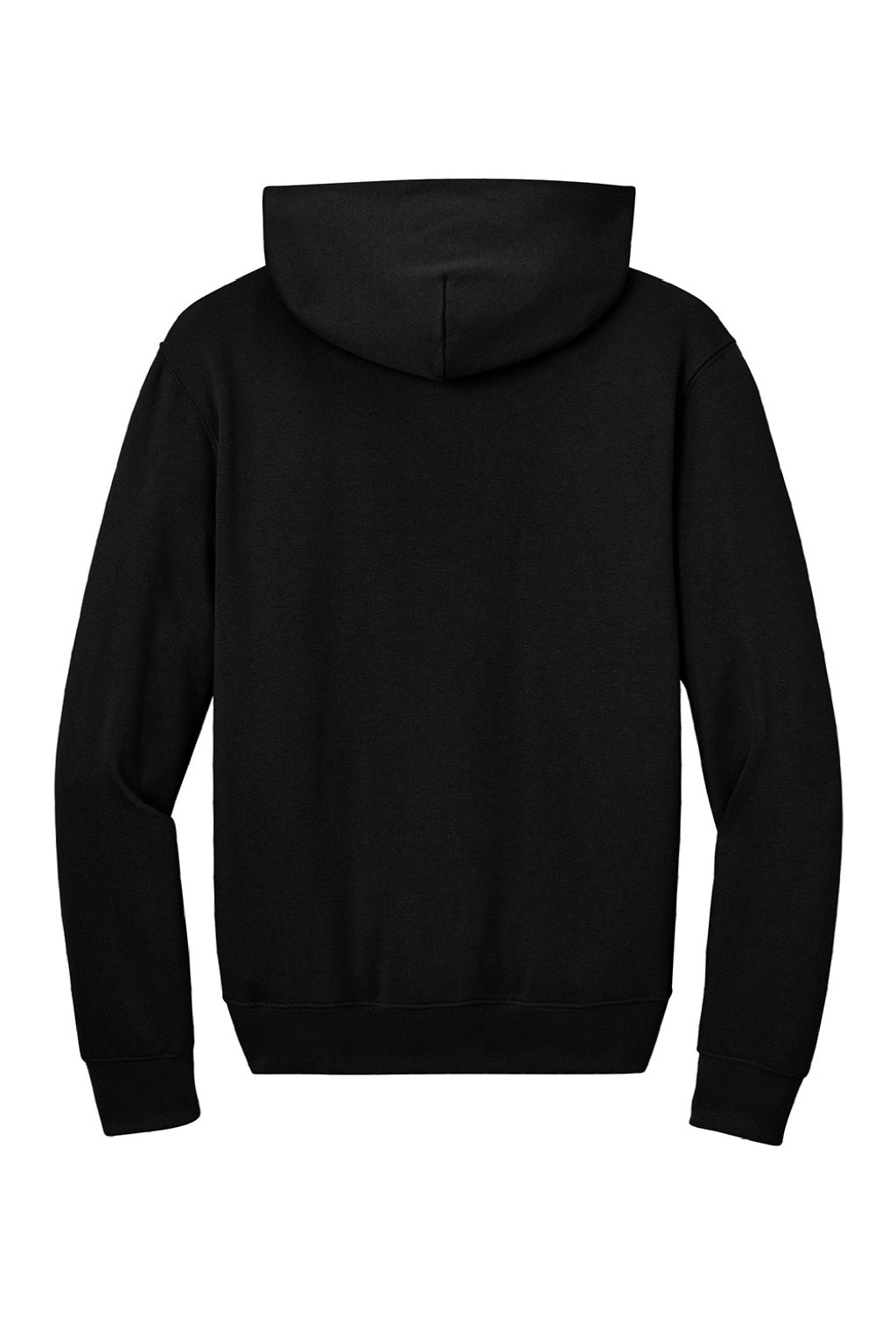 Bella + Canvas BC4719 Mens Hooded Sweathshirt w/ Pouch Pocket Black Flat Back