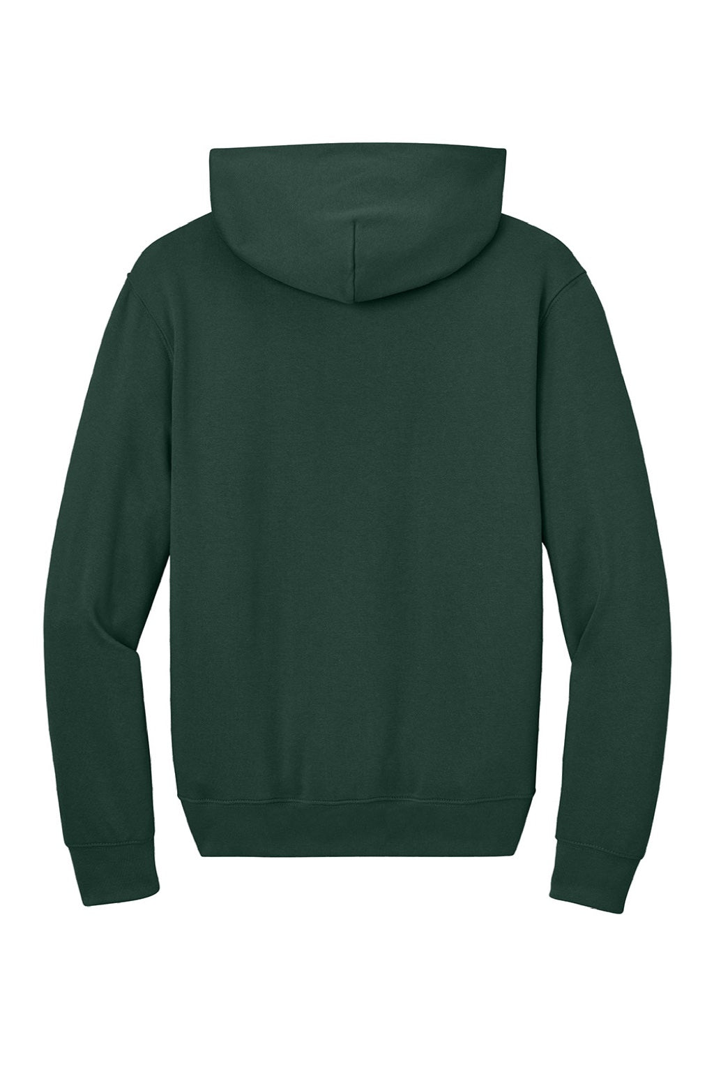Bella + Canvas BC4719 Mens Hooded Sweathshirt w/ Pouch Pocket Forest Green Flat Back