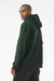 Bella + Canvas BC4719 Mens Hooded Sweathshirt w/ Pouch Pocket Forest Green Model Back